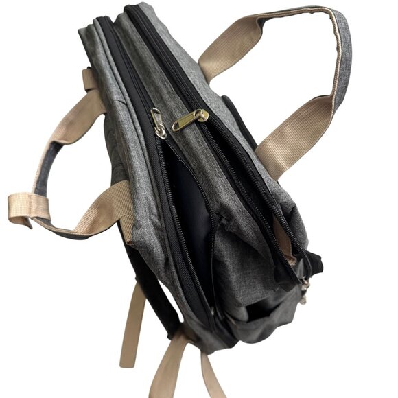 Kaiser Permanente Gray Backpack Diaper Bag W/ Changing Compartment & Pockets - Picture 4 of 13